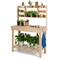 Wooden Garden Potting Table with Display Shelf and Built-In Sink